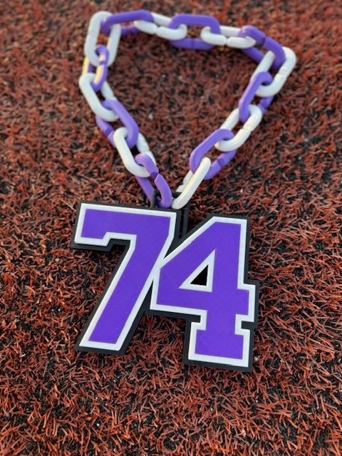 Custom 3D Printed Handmade Jersey Number Turnover Football Chain