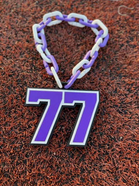 Custom 3D Printed Handmade Jersey Number Turnover Football Chain