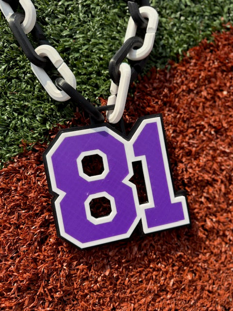 Custom 3D Printed Handmade Jersey Number Turnover Football Chain