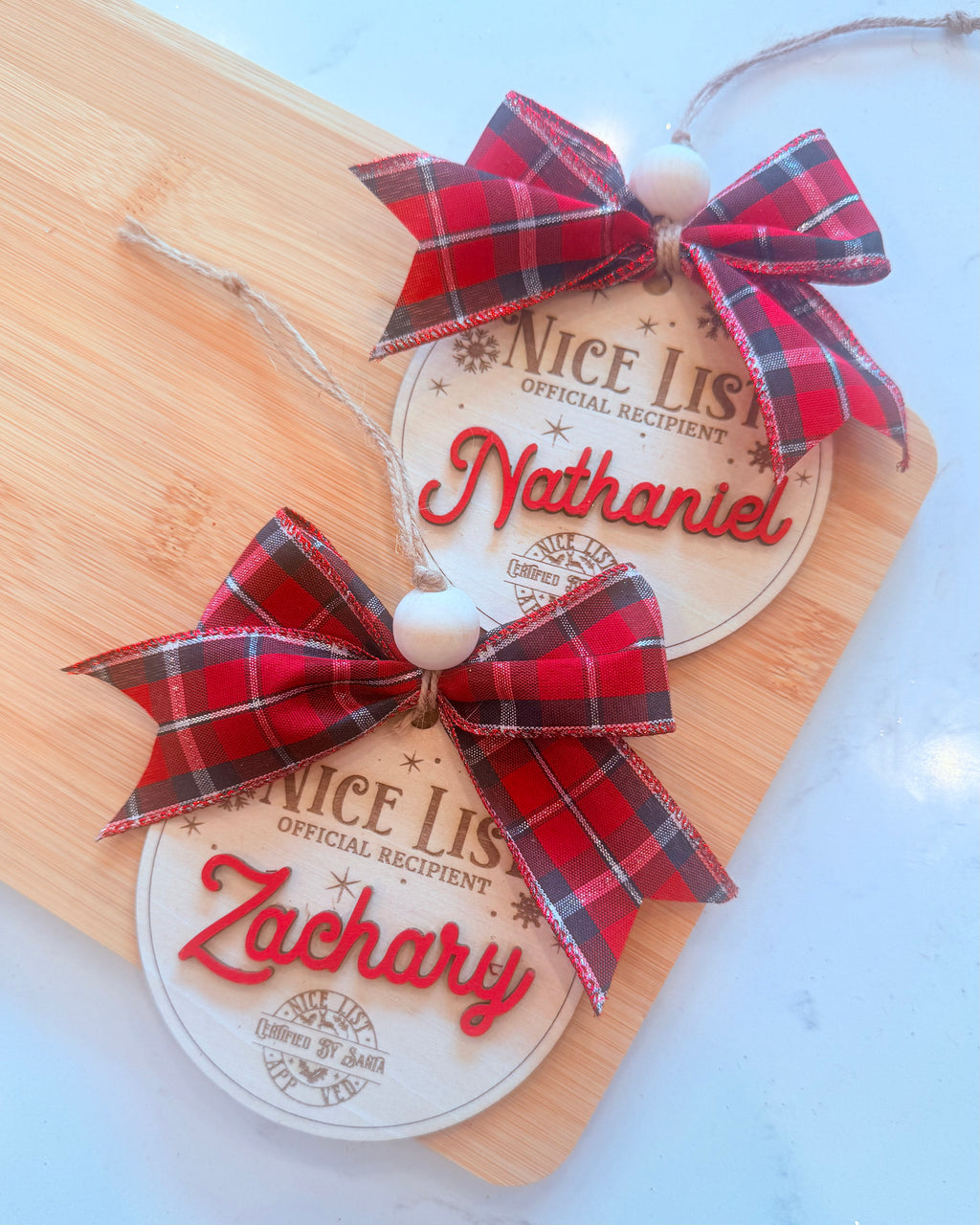 Personalized “Nice List” Christmas Ornament | Custom Name Ornament | Santa Approved